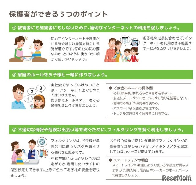 保護者ができる3つのポイント