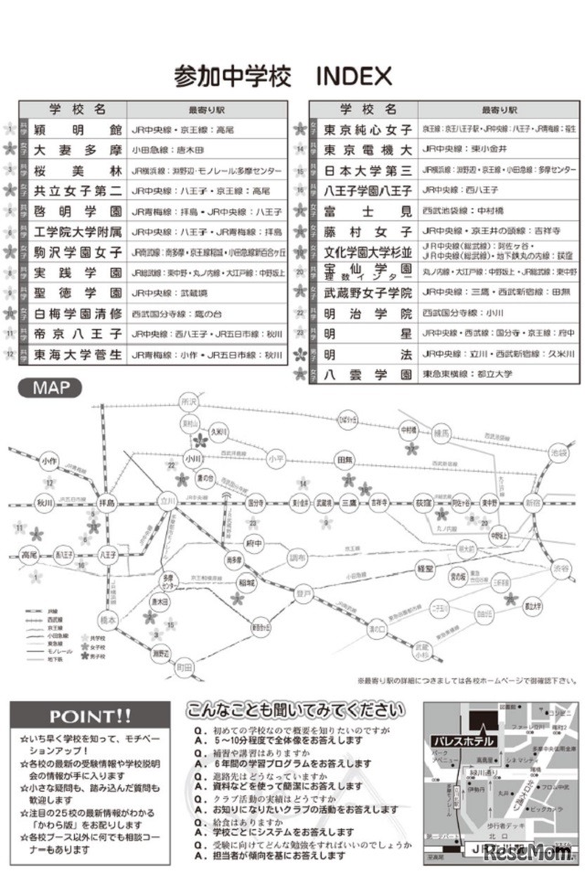 2018年度入試私立中学校春一番！合同相談会