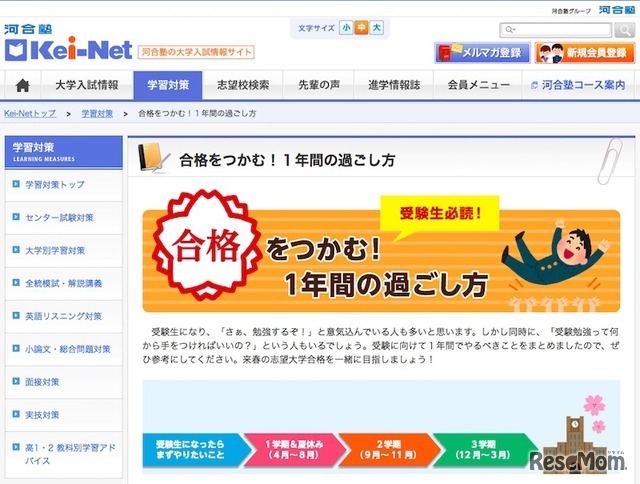 受験生必読！合格をつかむ1年間の過ごし方