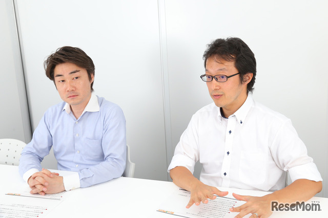 インタビューに応える（向かって右から）金澤浩氏と矢口秀幸氏