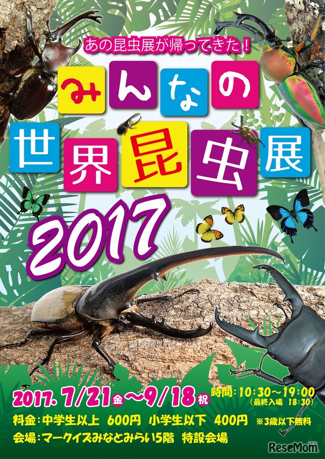 Orbi Yokohama（オービィ横浜）　みんなの世界昆虫展 2017