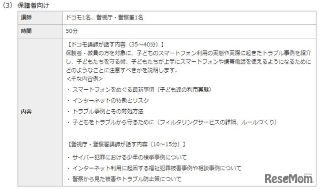 ～みんなで学ぶ～TOKYOネット教室（保護者向け）