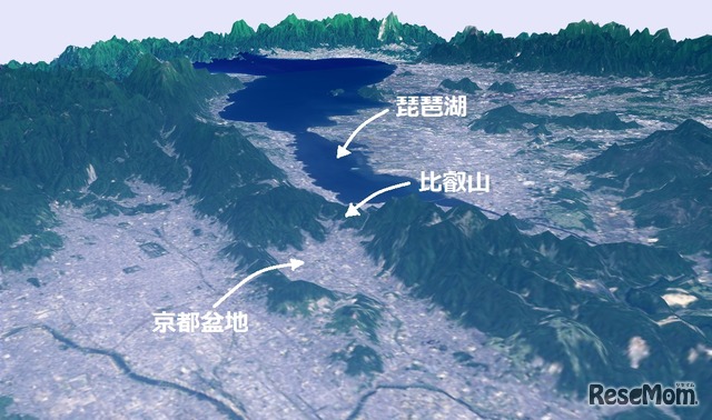 「最澄」×「天台宗」→「比叡山延暦寺」！京都盆地との位置関係を確認しよう