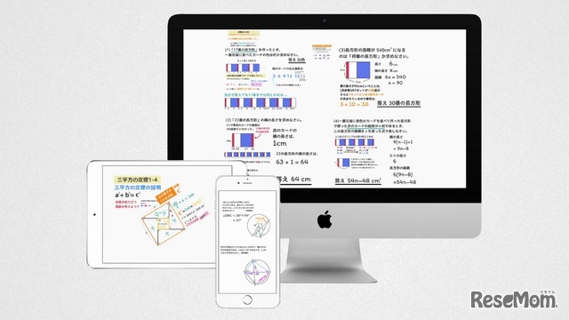 右脳数学ズーミング学習のようす