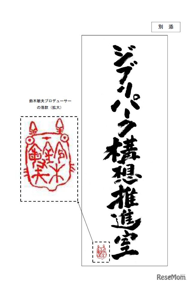 2017年11月1日から掲げられる愛知県の「ジブリパーク構想推進室」看板