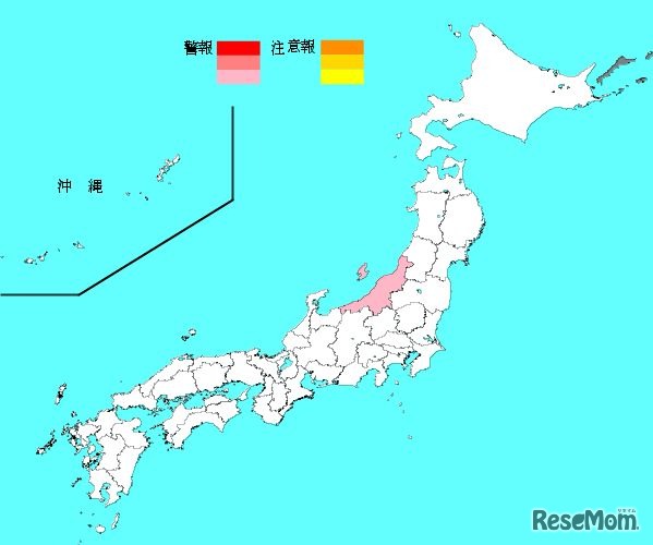 インフルエンザ流行レベルマップ