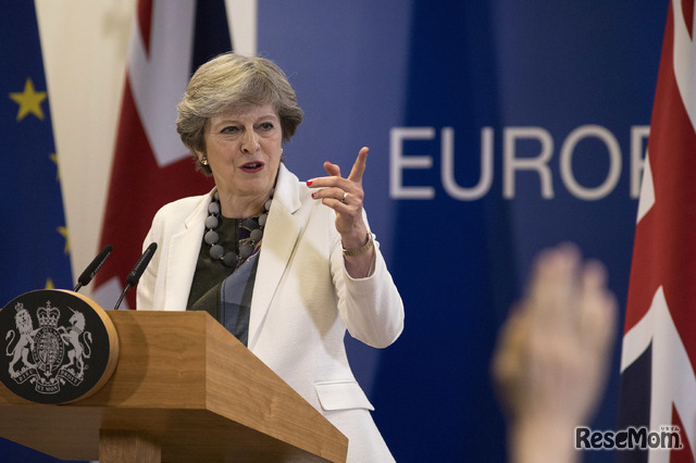 イギリスの「メイ」首相　(Photo by Dan Kitwood/Getty Images)