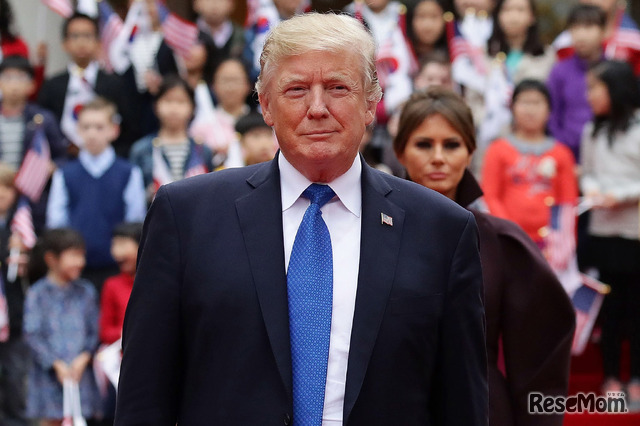 2017年1月にアメリカ大統領に就任した「トランプ」氏　(Photo by Chung Sung-Jun/Getty Images)