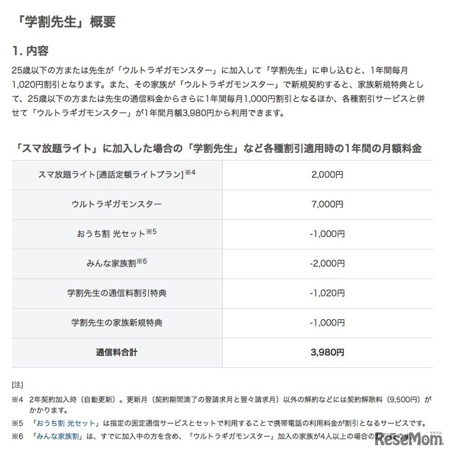 先生も対象 ソフトバンク 学割先生 1年間月額3 980円から 2枚目の写真 画像 リセマム
