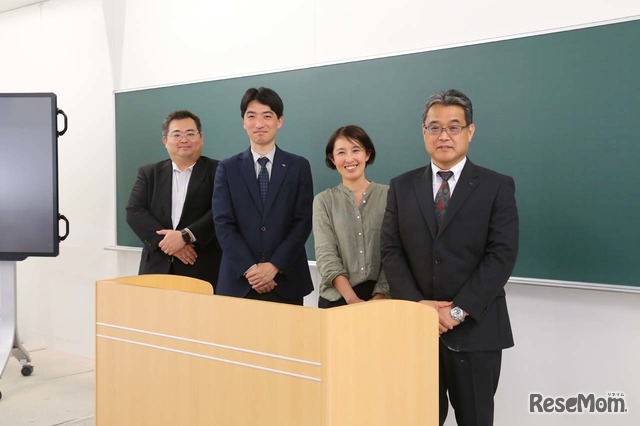 左から、メディアオーパスプラスの圓林真吾氏、学研プラスの難波大樹氏、永野初美、金谷敏博氏