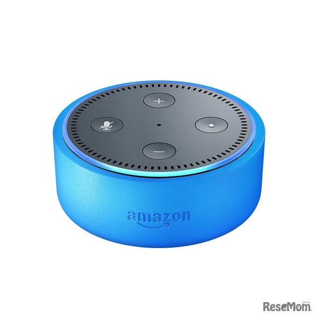 「Echo Dot Kids Edition」画像は青。ケースカラーはこのほか緑と赤の全3色