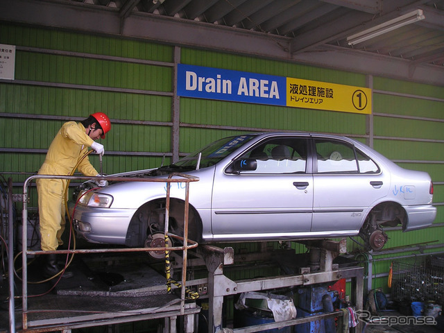 焼却、埋設されてきた「廃車ガラ」のリサイクル資源化を目指す