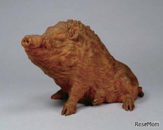 「博物館に初もうで」展示作品 石川光明作「野猪」