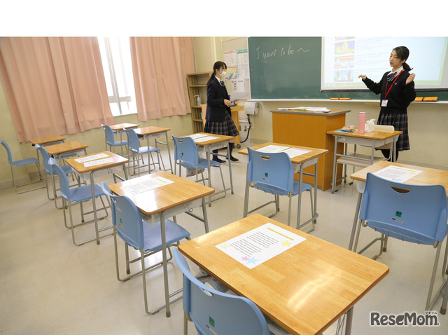 大妻嵐山中学校・高等学校「OREEP」事前準備のようす