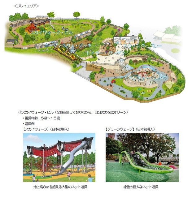 山のあそび場「PLAY PEAK ITADAKI」が生駒山上遊園地に登場