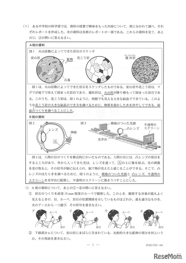 高校受験17 新潟県公立高校入試 理科 問題 正答 3枚目の写真 画像 リセマム