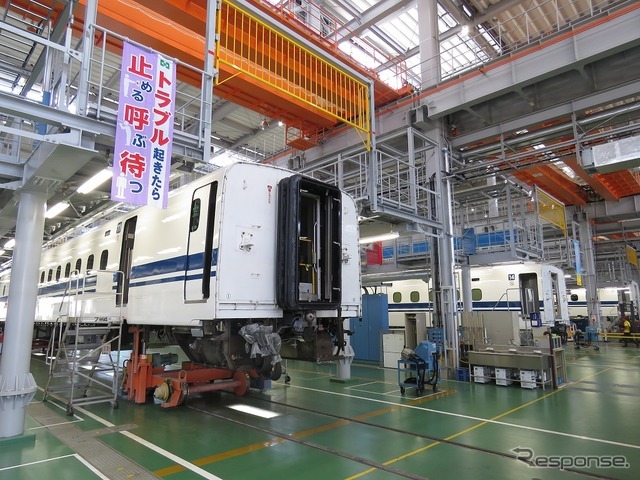 東海道新幹線の浜松工場は「想定規模降雨」により浸水被害が想定される箇所のひとつに挙げられているが、留置機能がないため、車両避難対策の対象からは外されている。