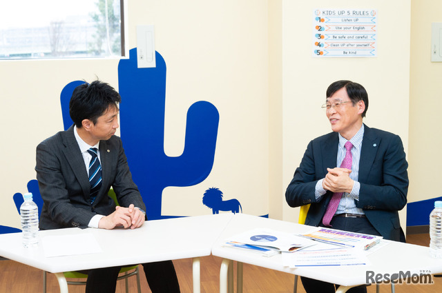左から、ピーアップ KidsUP事業部長の辻 球一氏とグローバル・コミュニケーション＆テスティング代表 梅澤直臣氏