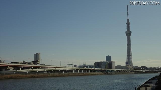 隅田川沿いからの眺め（2011年12月撮影）