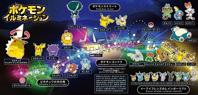 「ポケモンイルミネーション」（C）2020 Pokemon. （C）1995-2020 Nintendo/Creatures Inc. /GAME FREAK inc.