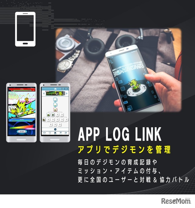 バイタルブレス デジタルモンスター「APP LOG LINK（アップログリンク）」 (c) 本郷あきよし・東映アニメーション (c) 本郷あきよし・フジテレビ・東映アニメーション (c) BANDAI