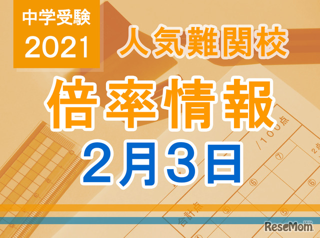 【中学受験2021】解答速報情報（2/3版）浅野、慶應中等部、筑駒