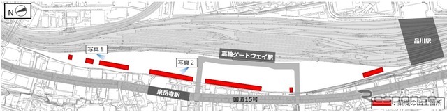 出土した築堤の位置。