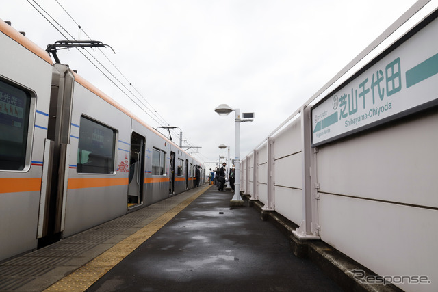 京成電鉄ミステリーツアー：3100形電車が旅客を乗せての芝山鉄道入線は初めてだ。