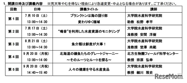 北大水産学部公開講座 海をまるごとサイエンス 7 9月 2枚目の写真 画像 リセマム