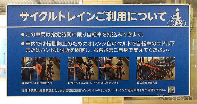 西武多摩川線サイクルトレイン（武蔵堺駅デモ）