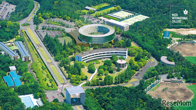 国際高等学校含む名古屋商科大学キャンパスの全景