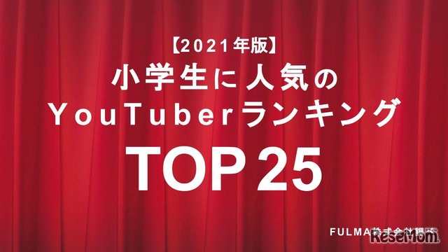 小学生に人気のYouTuberランキングTOP25