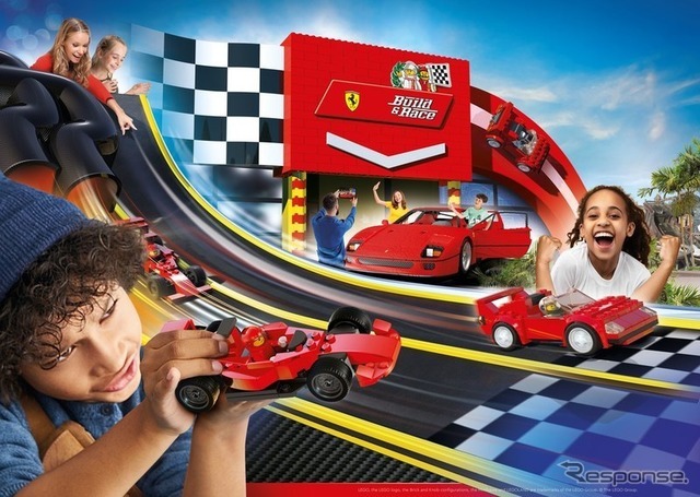 「LEGOフェラーリBuild and Race」アトラクションのイメージ