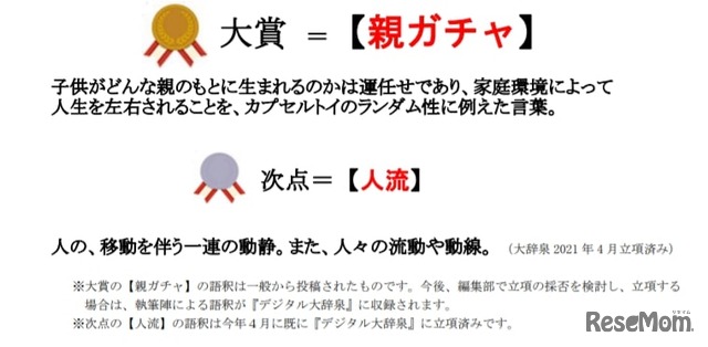 大辞泉が選ぶ新語大賞2021～あなたの新語も辞書に載せよう～大賞