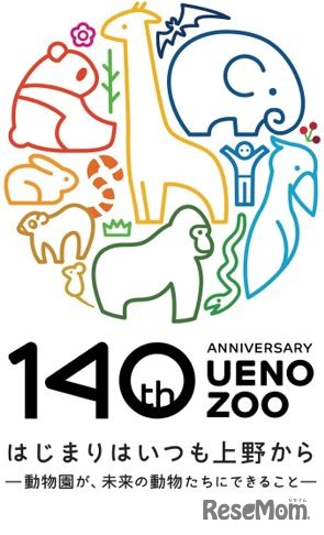 上野動物園140周年ロゴ