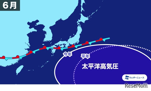 6月の天気図イメージ