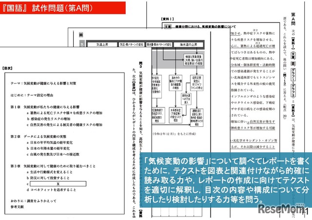 「国語」試作問題（第A問）の解説