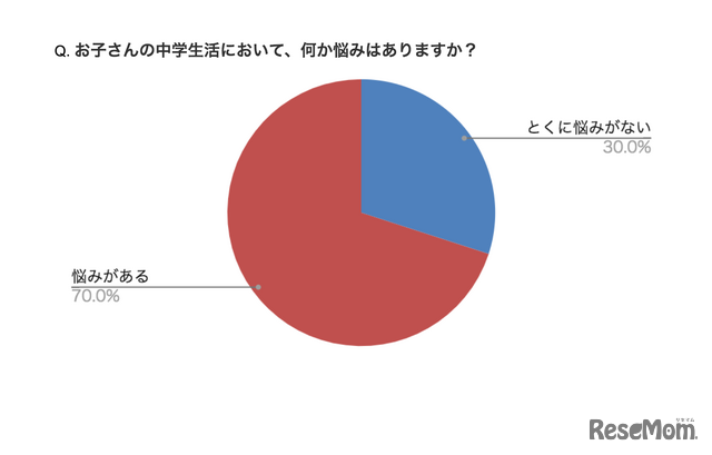 子供の中学生活において、何か悩みはありますか？