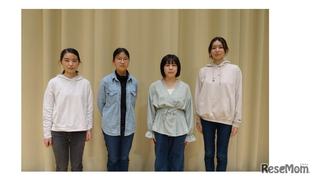 EGOI 2023日本代表選手左から　小田さん、沈さん、藤居さん、ヘファナンさん