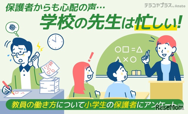 教員の働き方について小学生の保護者にアンケート