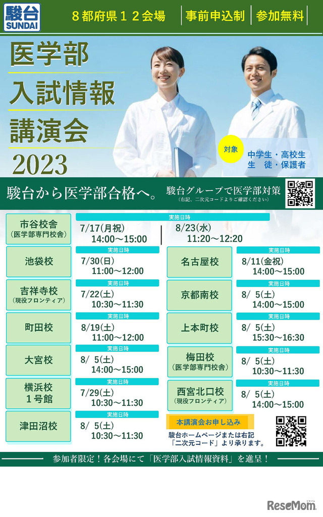 医学部入試情報講演会