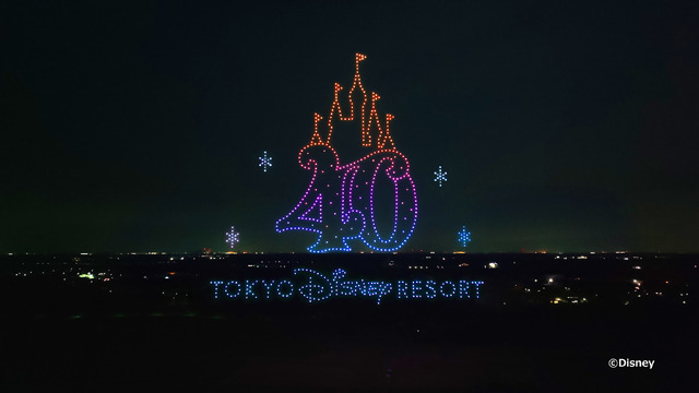 東京ディズニーリゾート40周年スペシャルドローンショー開催決定！ティザー動画も公開に As to Disney artwork, logos and properties： (C) Disney