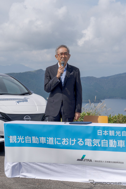 日本観光自動車道協会 代表理事会長 中川均氏。