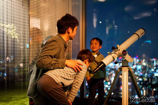 天体望遠鏡を用いた観賞会のイメージ