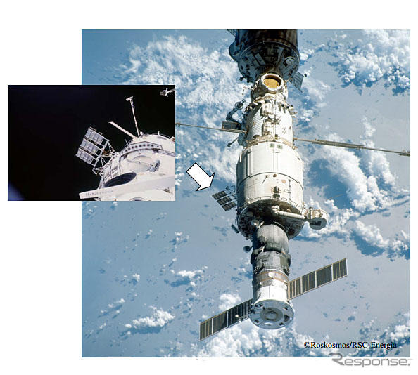 ISS サービスモジュールとサービスモジュール搭載 MPAC＆SEED