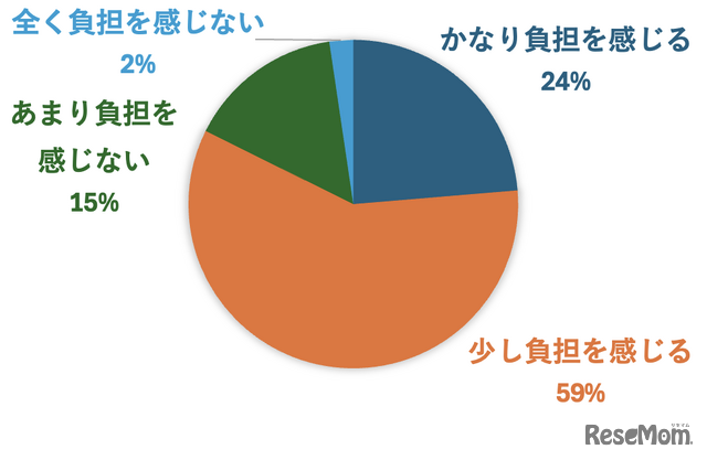 子供の学習機会を設けるための支出が家計にどの程度の負担になると感じますか？