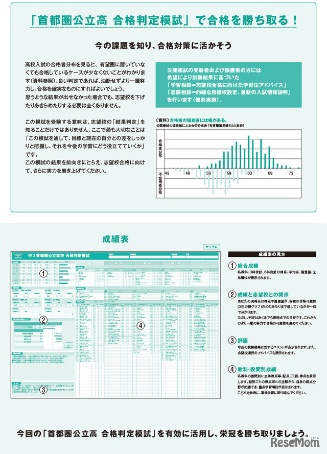 首都圏公立高合格判定模試リーフレット3