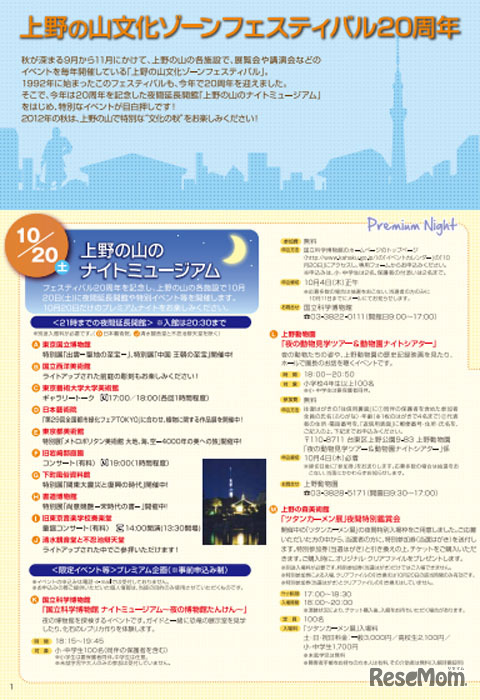 上野の山文化ゾーンフェスティバル20周年