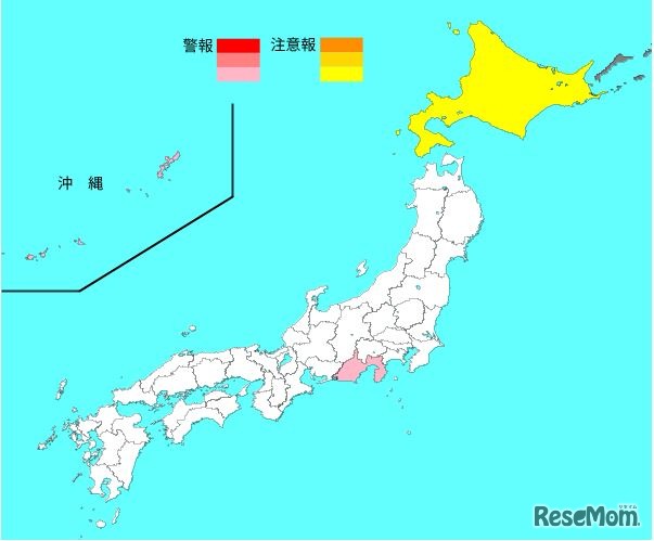 インフルエンザ流行レベルマップ