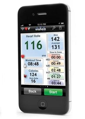 心拍数の計測などのiPhoneの表示例（iPhoneは別売）